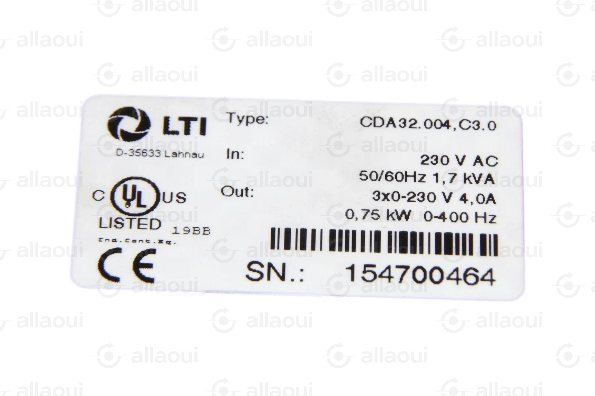 LTI Motion Frequency Converter CDA32.004 LTI Motion Frequency Converter CDA32.004