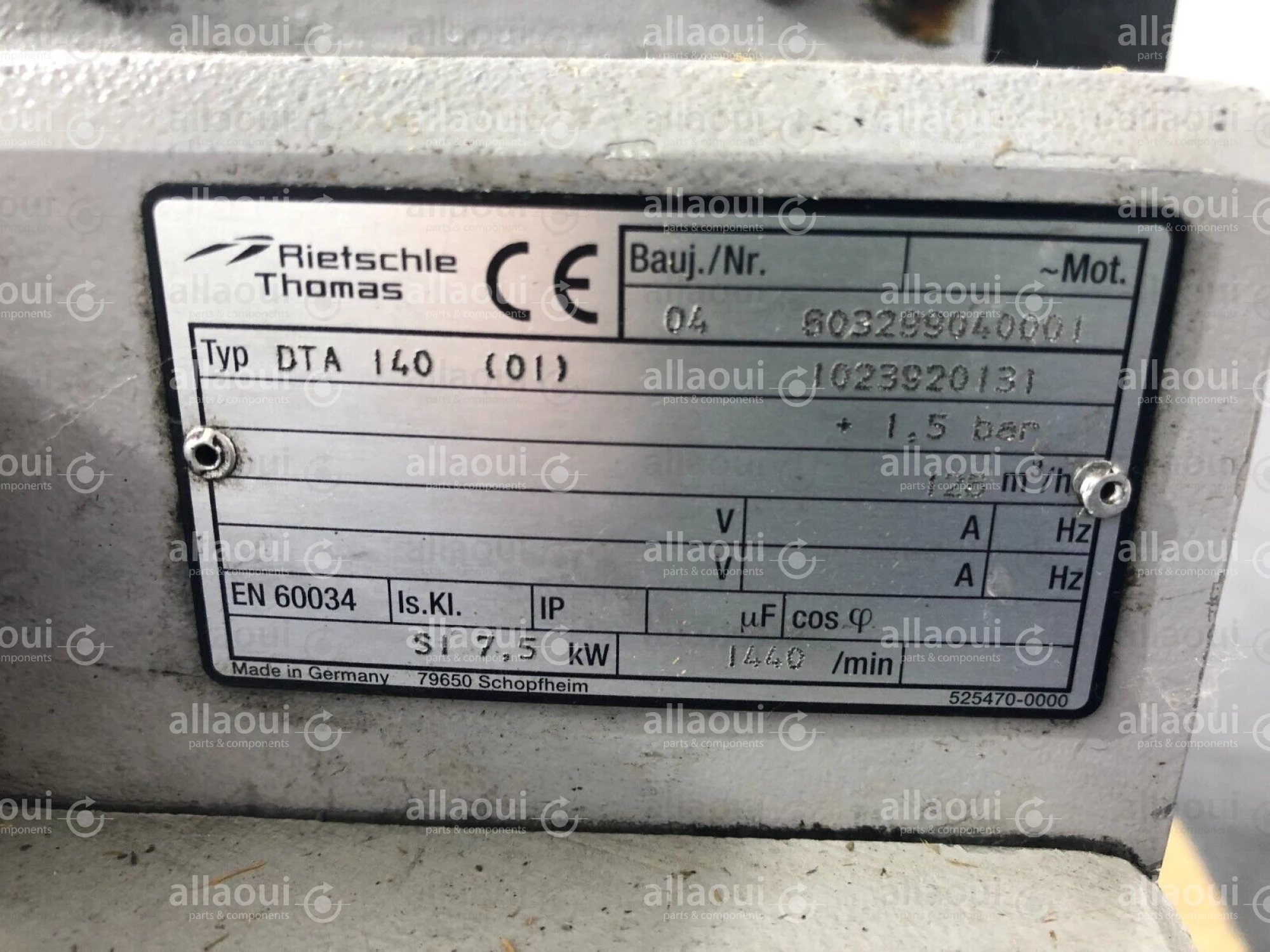Rietschle Blower DTA 140 (01 Rietschle Blower DTA 140 (01
