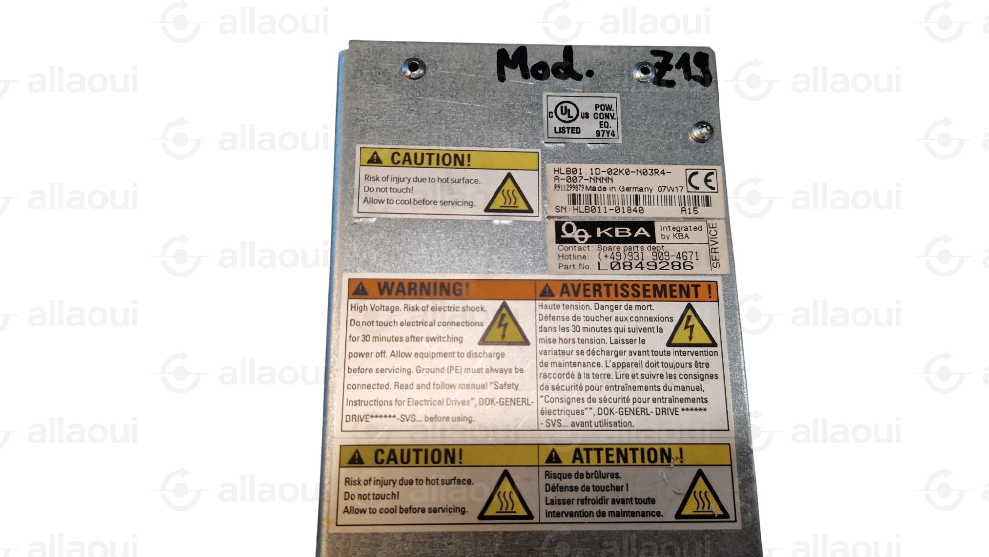 Bosch Rexroth Brake Module B01.1D-02K0-N03R4-A-007-NNNN Bosch Rexroth Brake Module B01.1D-02K0-N03R4-A-007-NNNN