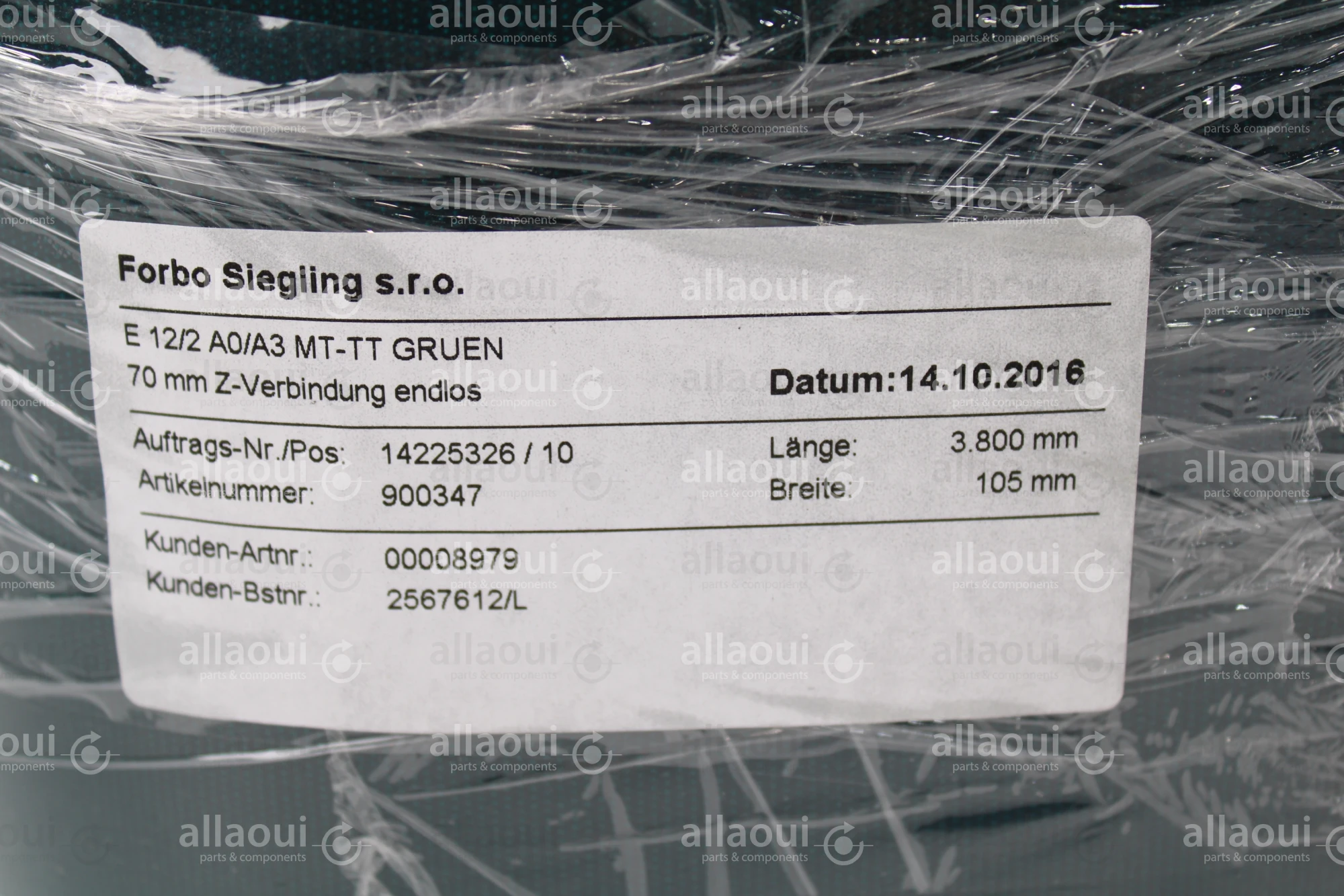 Forbo Siegling Conveyor Belt E-12/2-A0/A3-MT-TT Forbo Siegling Conveyor Belt E-12/2-A0/A3-MT-TT