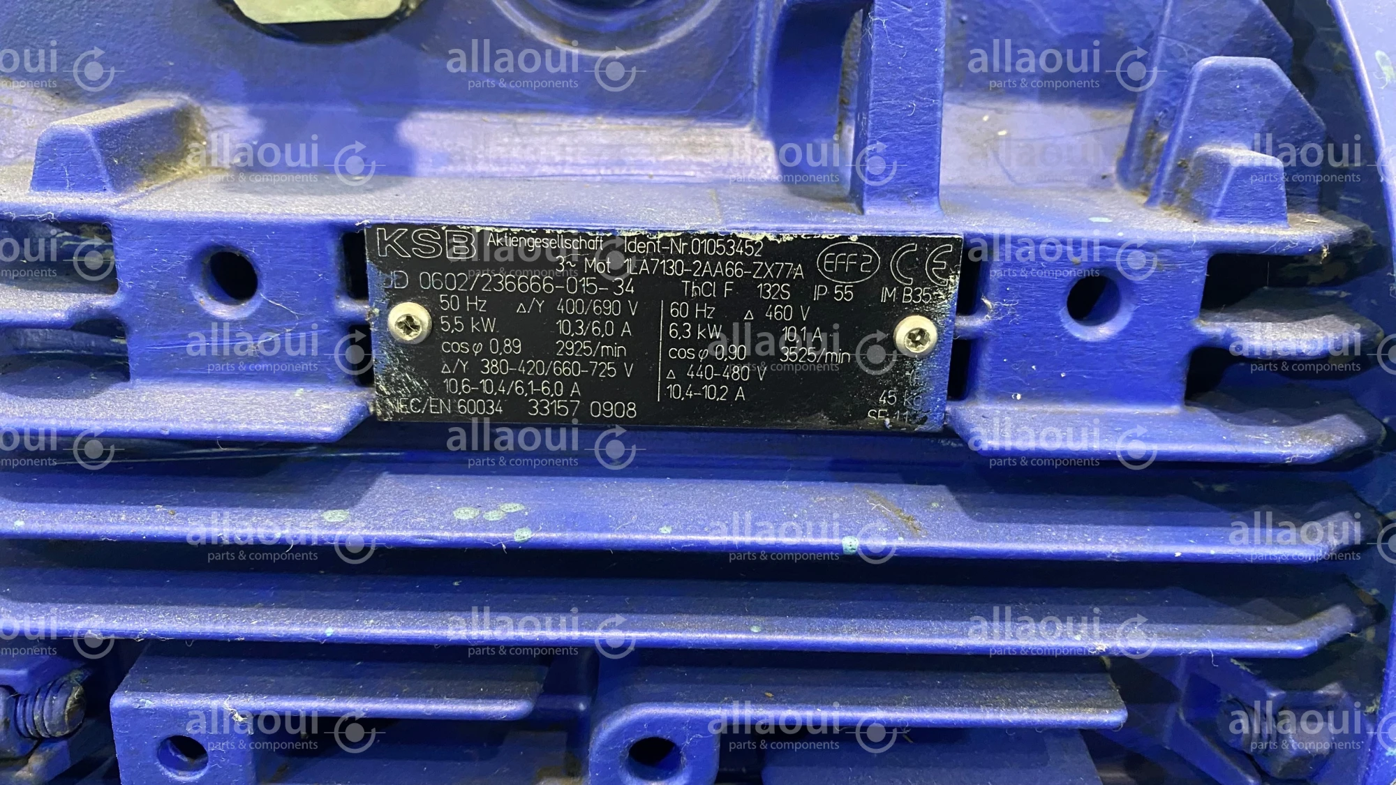 KSB Motor 1LA7130-2AA66-ZX77A KSB Motor 1LA7130-2AA66-ZX77A