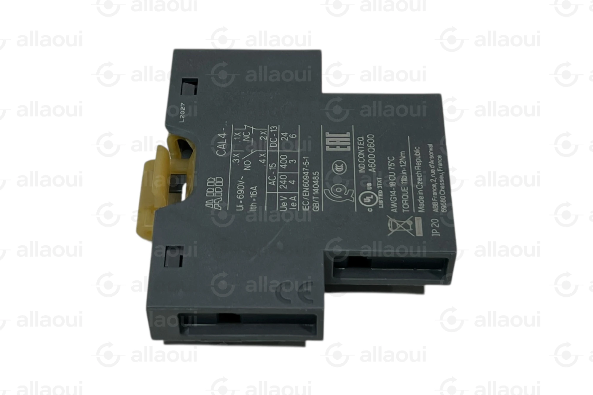 ABB Auxiliary Contact Block 1NO 1NC Side Mount CAL4-11