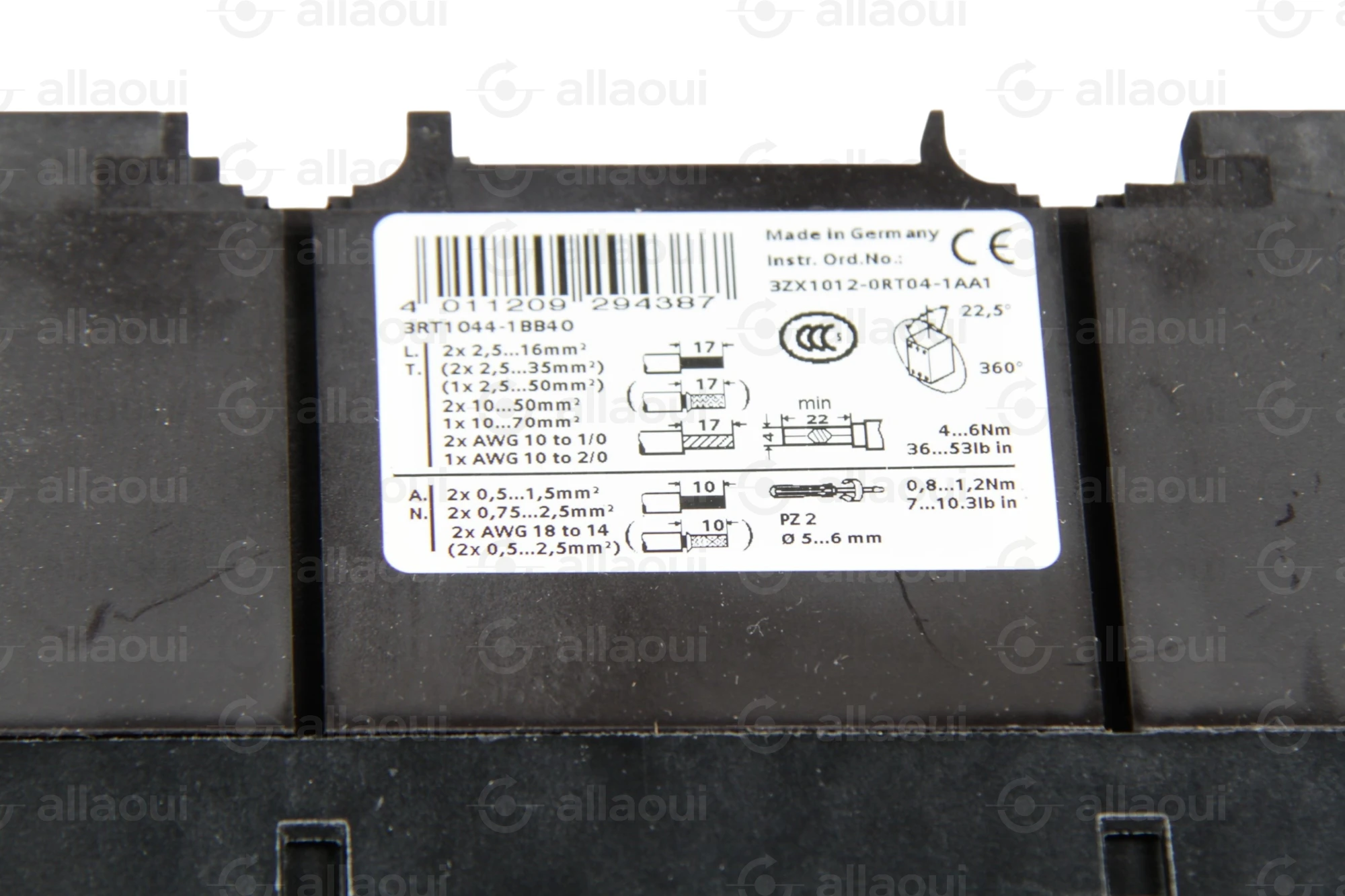 Siemens Contactor 3RT1044-1BB40 Siemens Contactor 3RT1044-1BB40