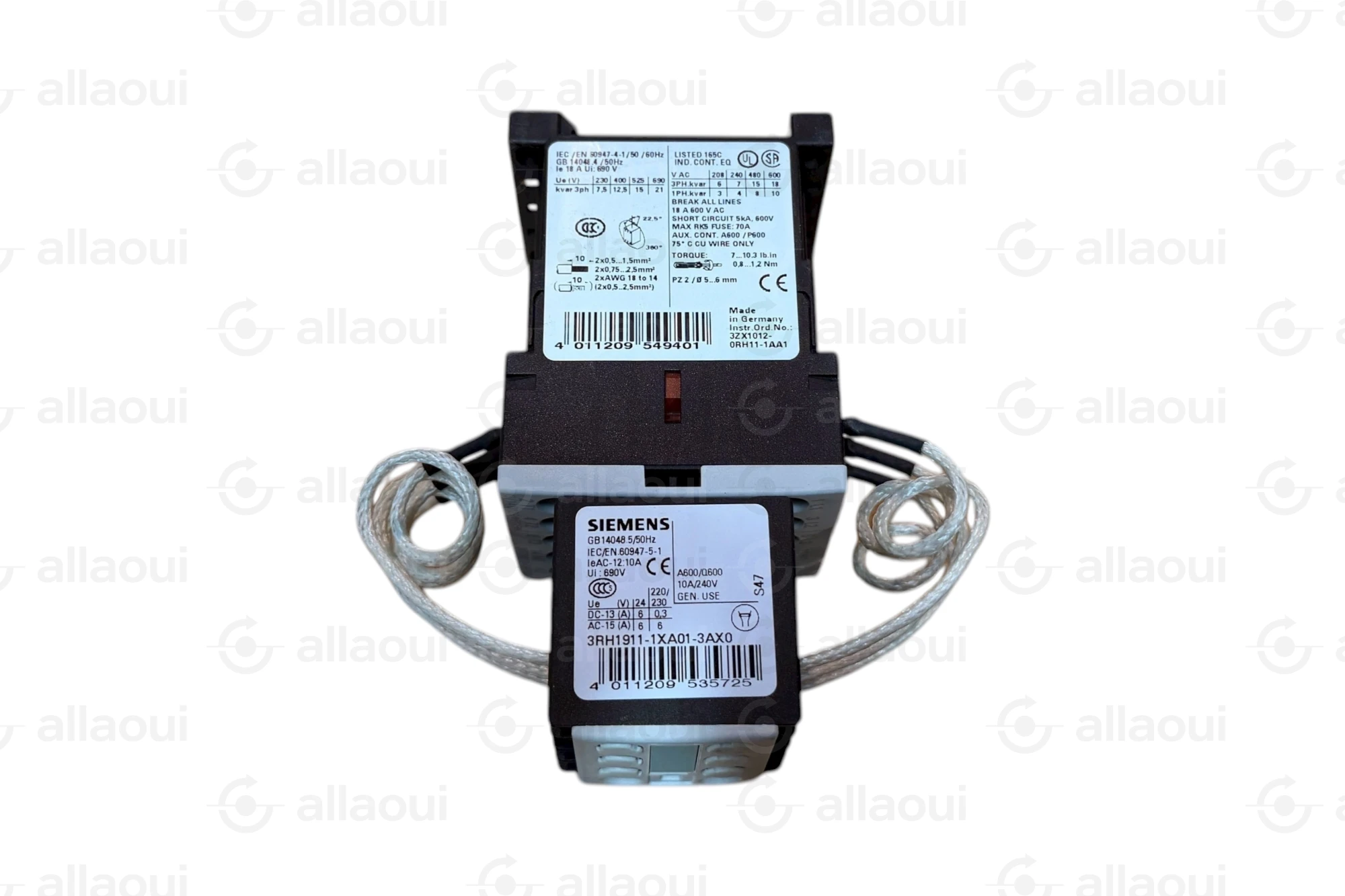 Siemens Capacitor Contactor 12.5 kVAR 400V 3RT1617-1AP03