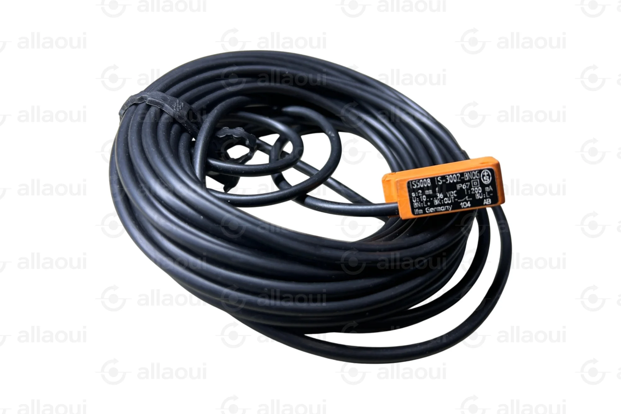 IFM Electronic Inductive Sensor 27.8mm Rectangular 2mm Sensing Distance IP67 NPN DC 6m Cable IS5008