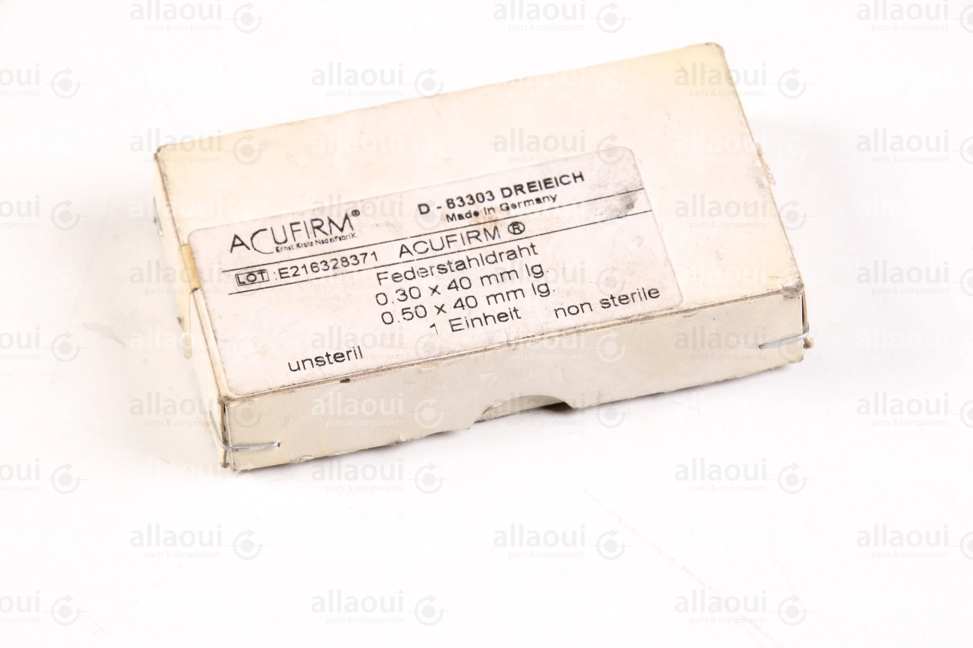 ACUFIRM Nadel- und Kanülentechnologie Set of spring steel wires 0.30 x 40 mm (20 Pieces) E216328371 ACUFIRM Nadel- und Kanülentechnologie Set of spring steel wires 0.30 x 40 mm (20 Pieces) E216328371