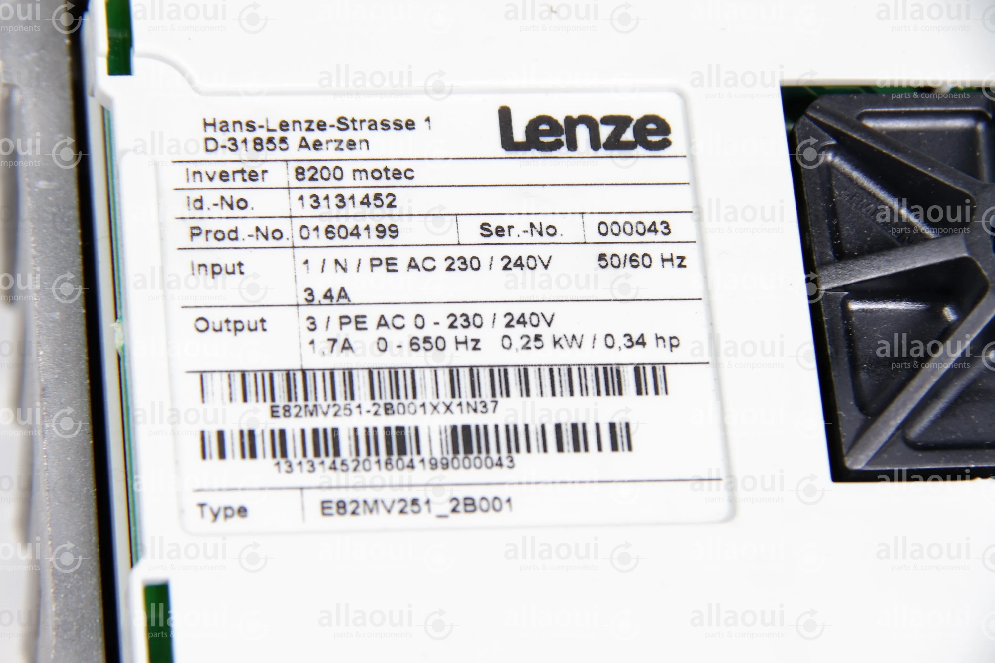 Lenze Frequency Converter E82MV251_2B001 Lenze Frequency Converter E82MV251_2B001