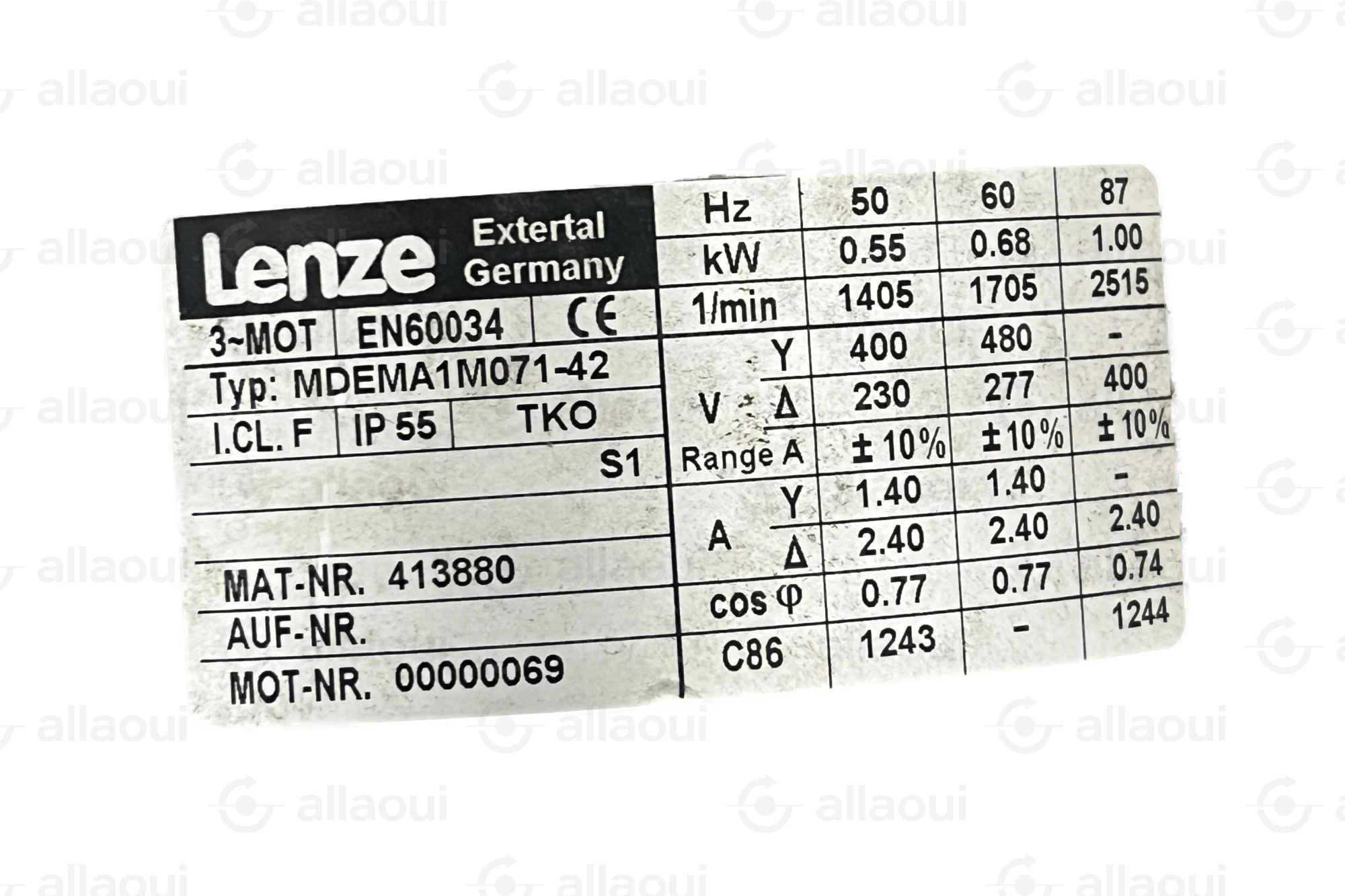 Lenze Motor MDEMA1M071-42 Lenze Motor MDEMA1M071-42
