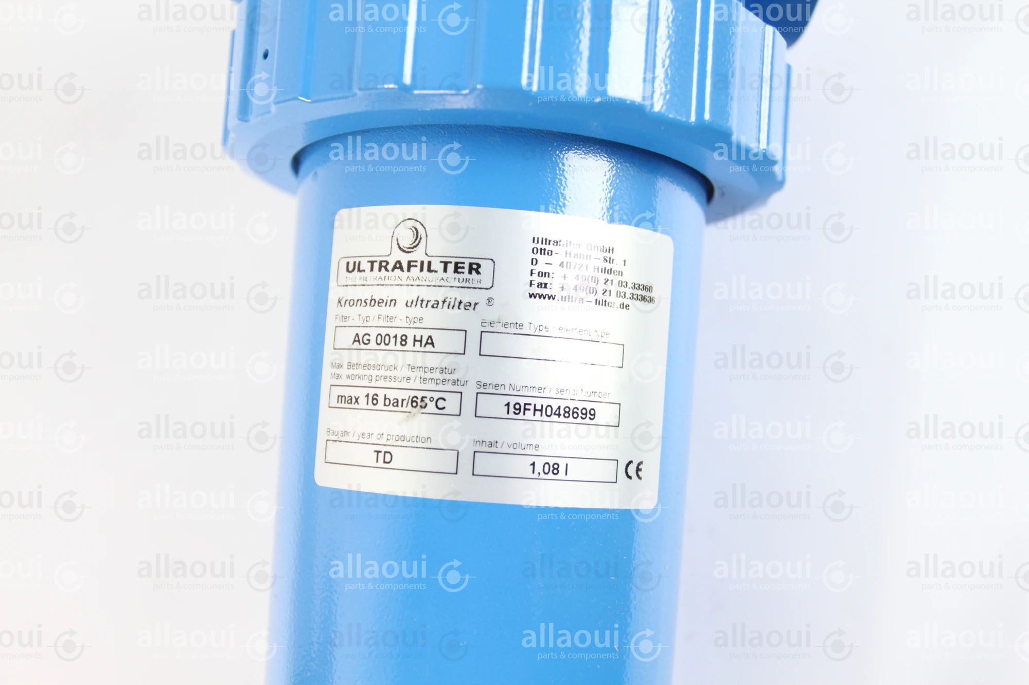 Ultrafilter Filter AG 0018 HA Ultrafilter Filter AG 0018 HA