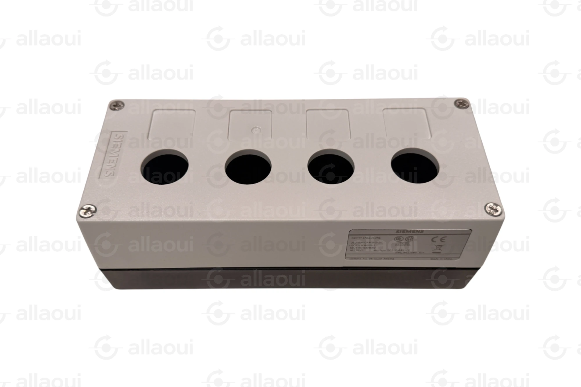 Siemens Empty Pushbutton Housing Surface Mount 4 Positions Grey 3su1804-0aa0-0ab1
