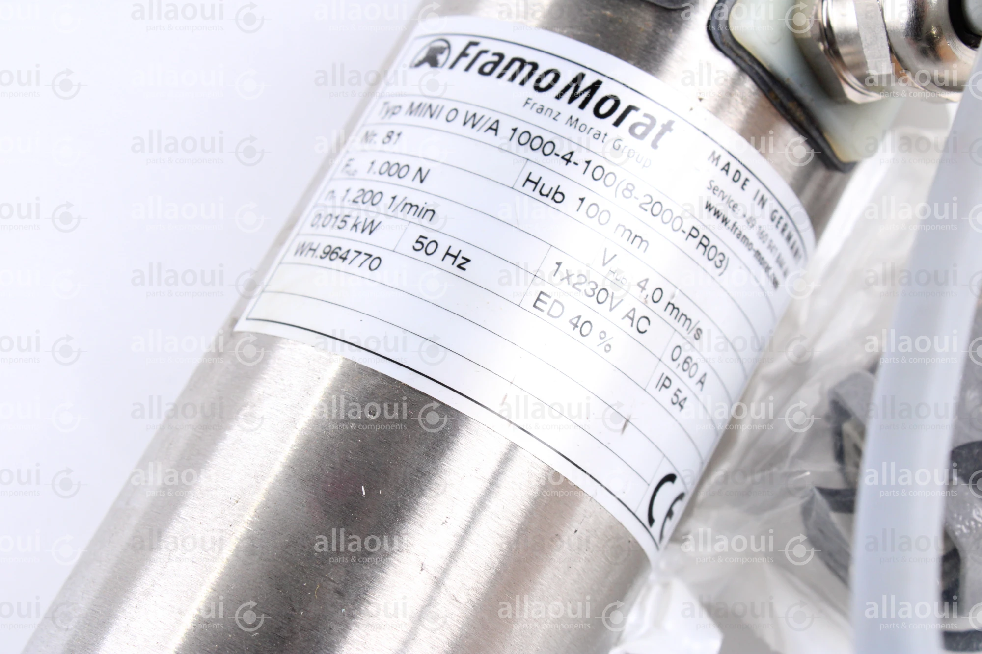 FramoMorat Spindle Motor MINI-0-W/A-1000-4-100 FramoMorat Spindle Motor MINI-0-W/A-1000-4-100