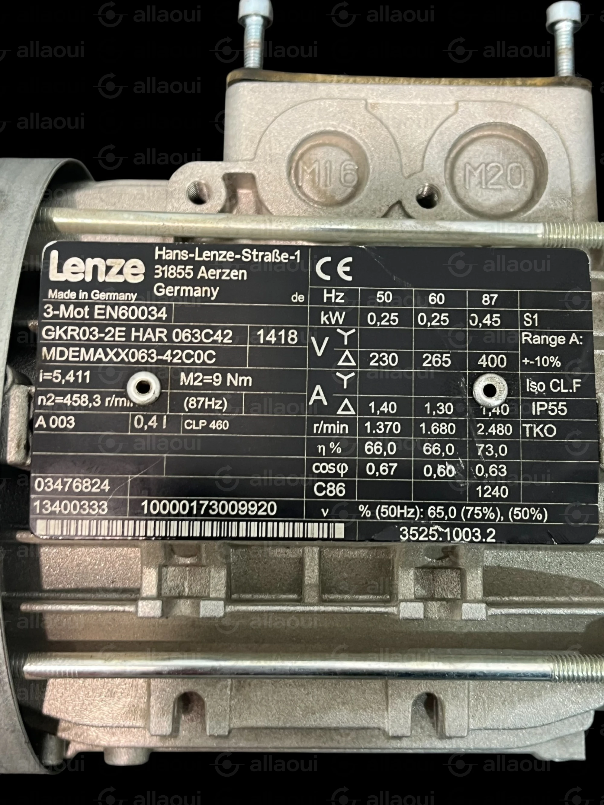 Lenze Motor GKR03-2E HAR 063C42 Lenze Motor GKR03-2E HAR 063C42