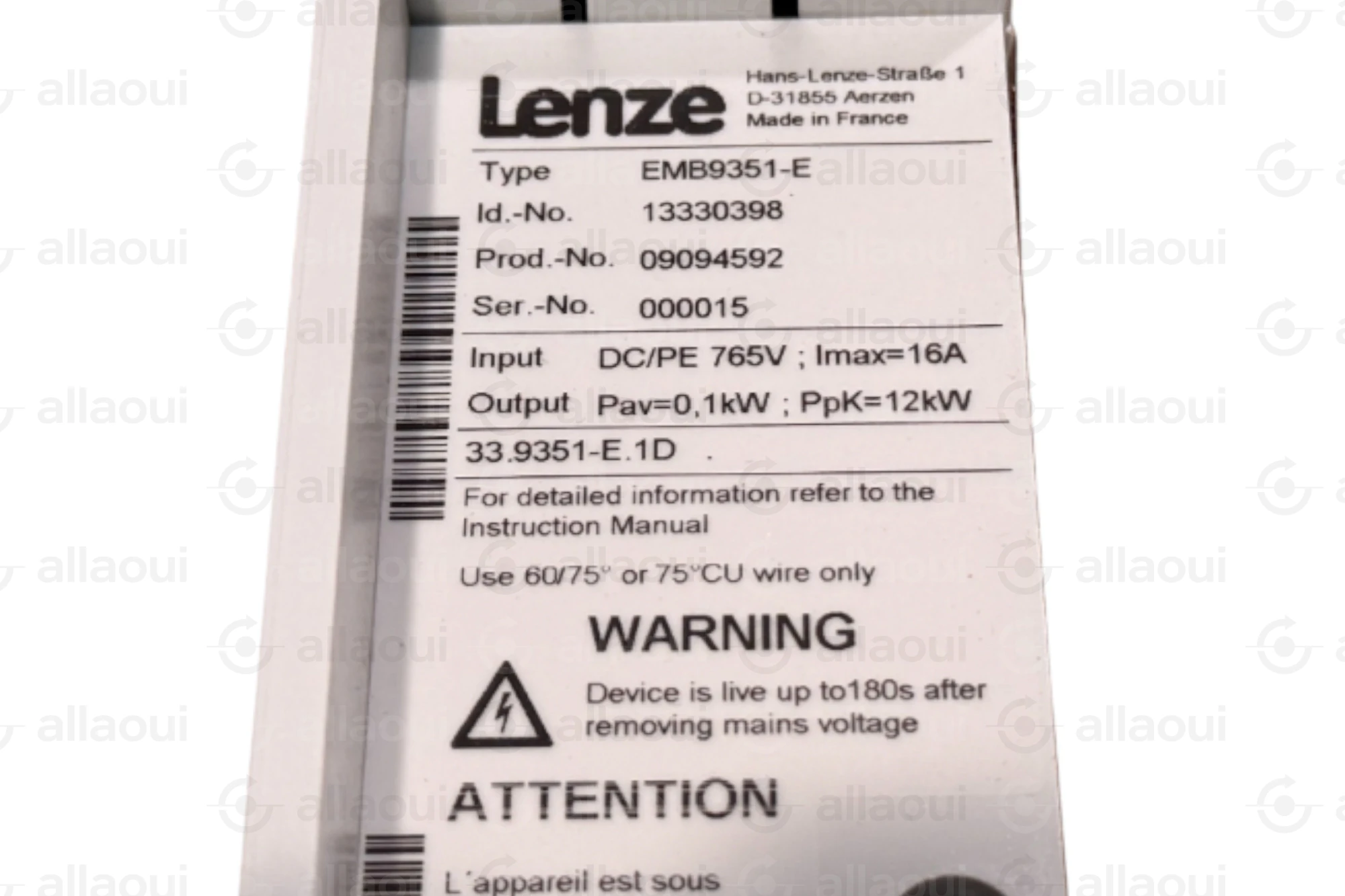 Lenze Lenze EMB9351-E Braking Module EMB9351-E