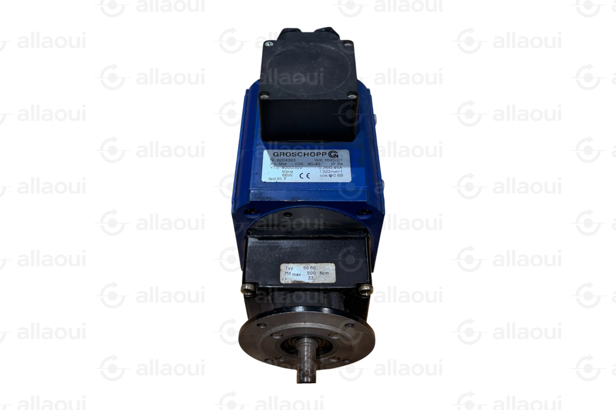 Groschopp Gear Motor 66W 1320-1620RPM 230/400V IP65 Wk1695001