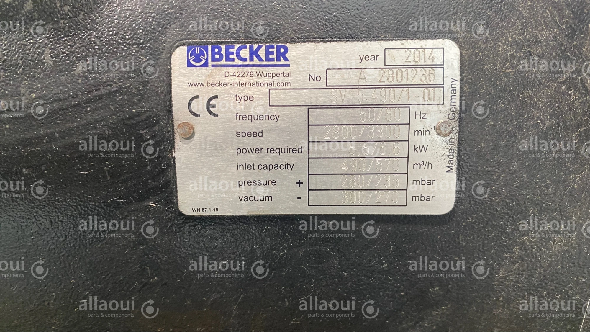 Becker Compressor SV 5.490/1-01