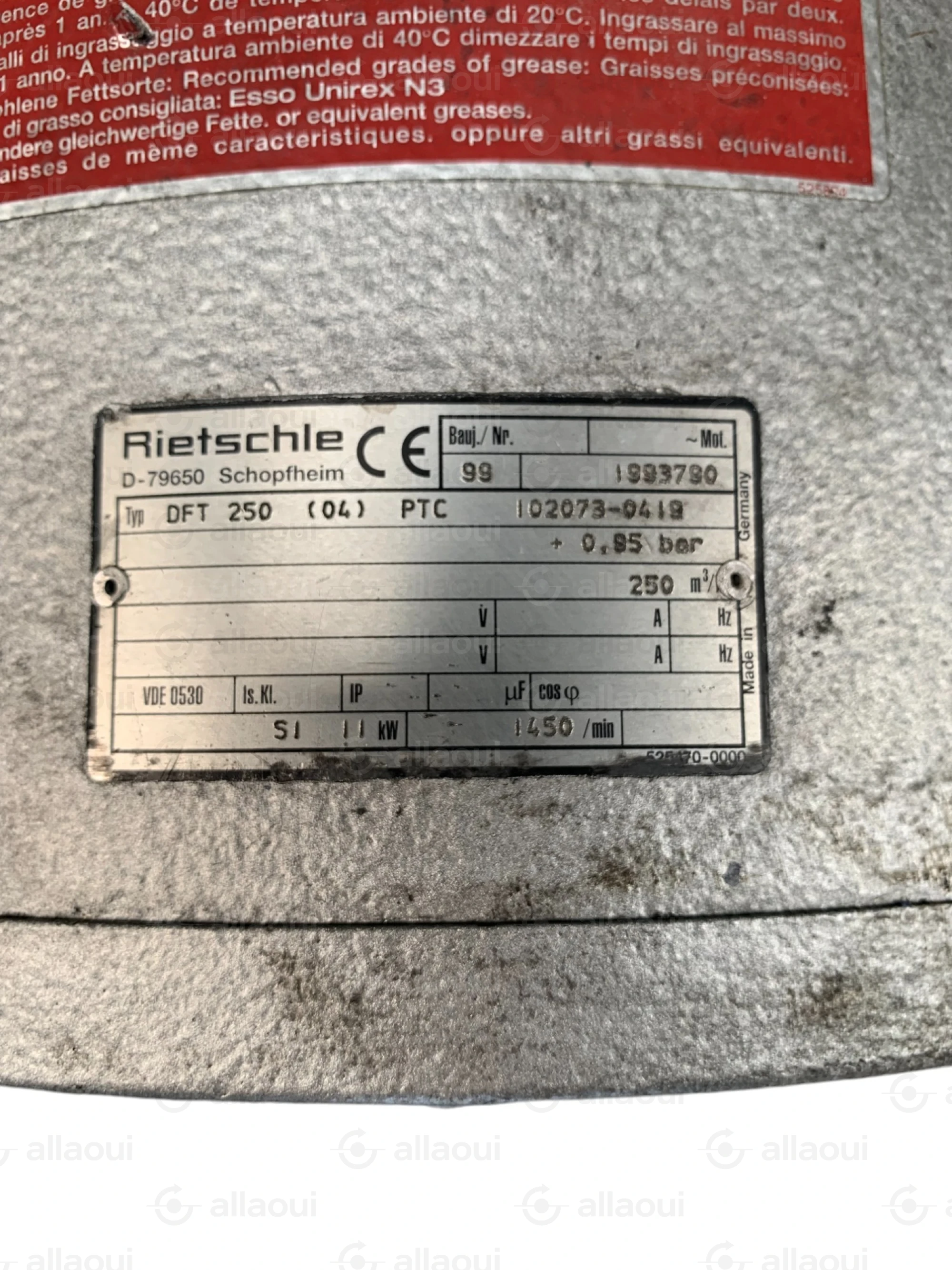 Rietschle Vacuum Pump DFT 250 (04) PTC