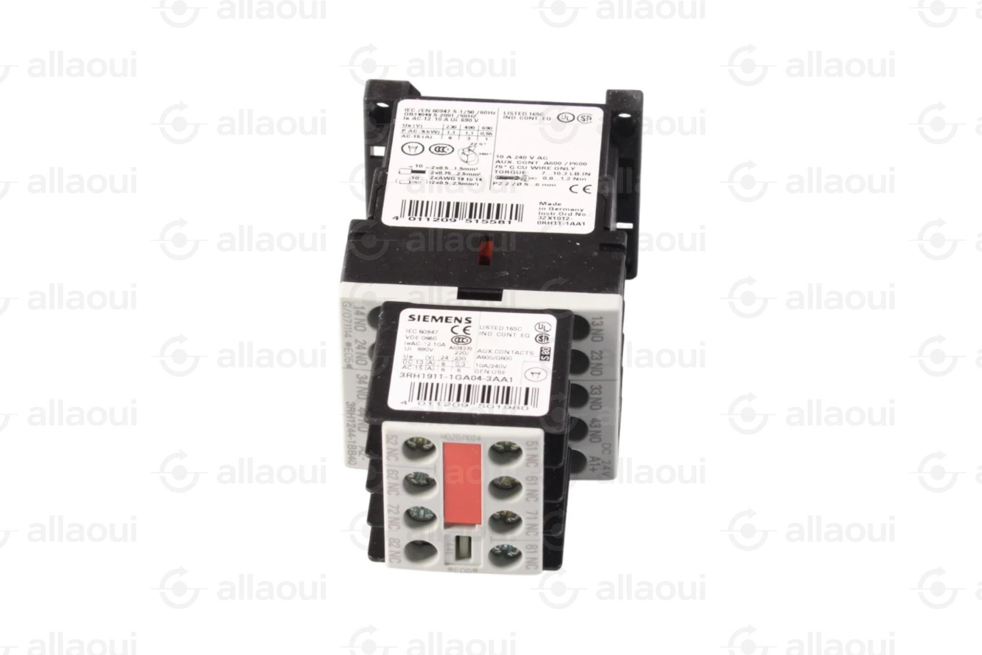 Siemens Auxiliary Contactor 3RH1244-1BB40 Siemens Auxiliary Contactor 3RH1244-1BB40