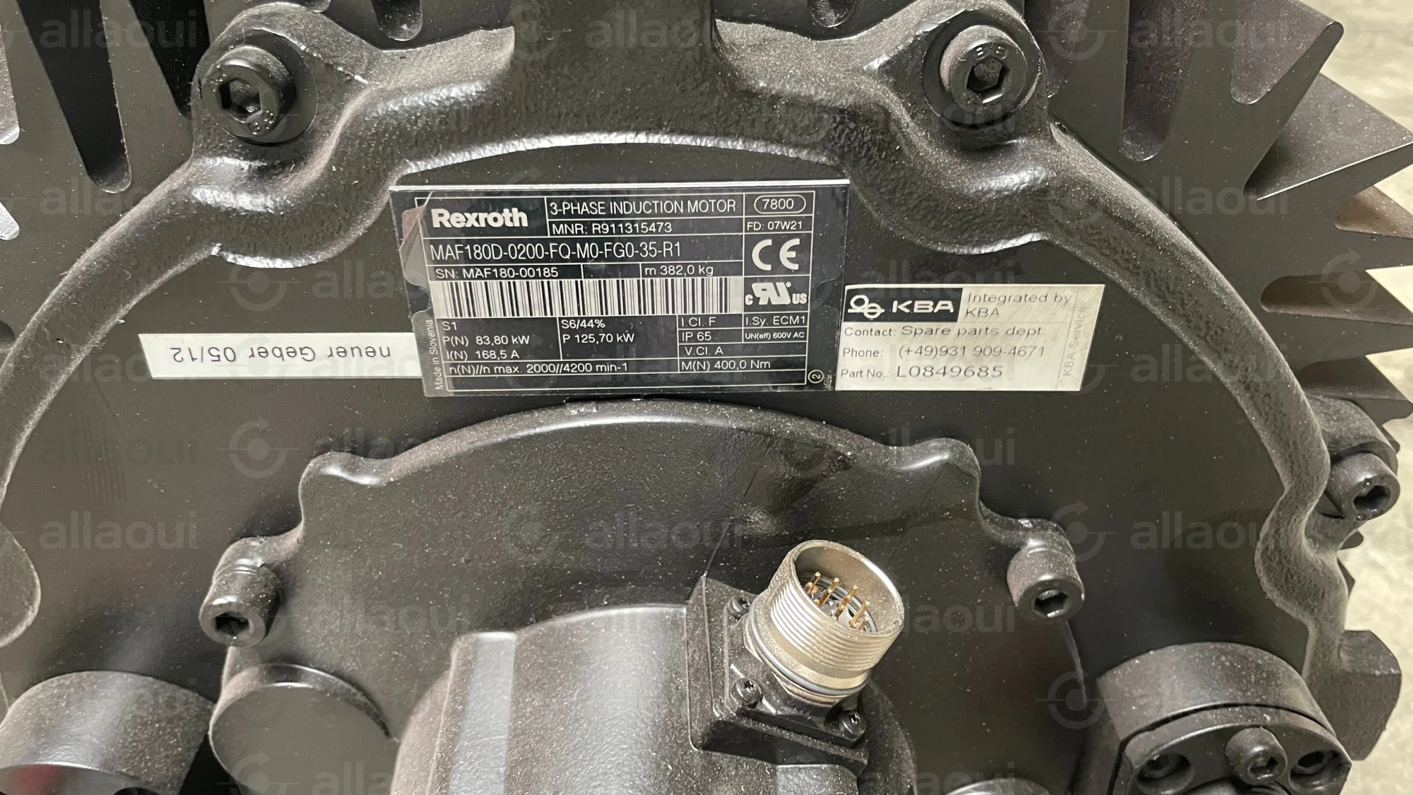 Bosch Rexroth Motor MAF180D-0200-FQ-M0-FG0-35-R1 Bosch Rexroth Motor MAF180D-0200-FQ-M0-FG0-35-R1