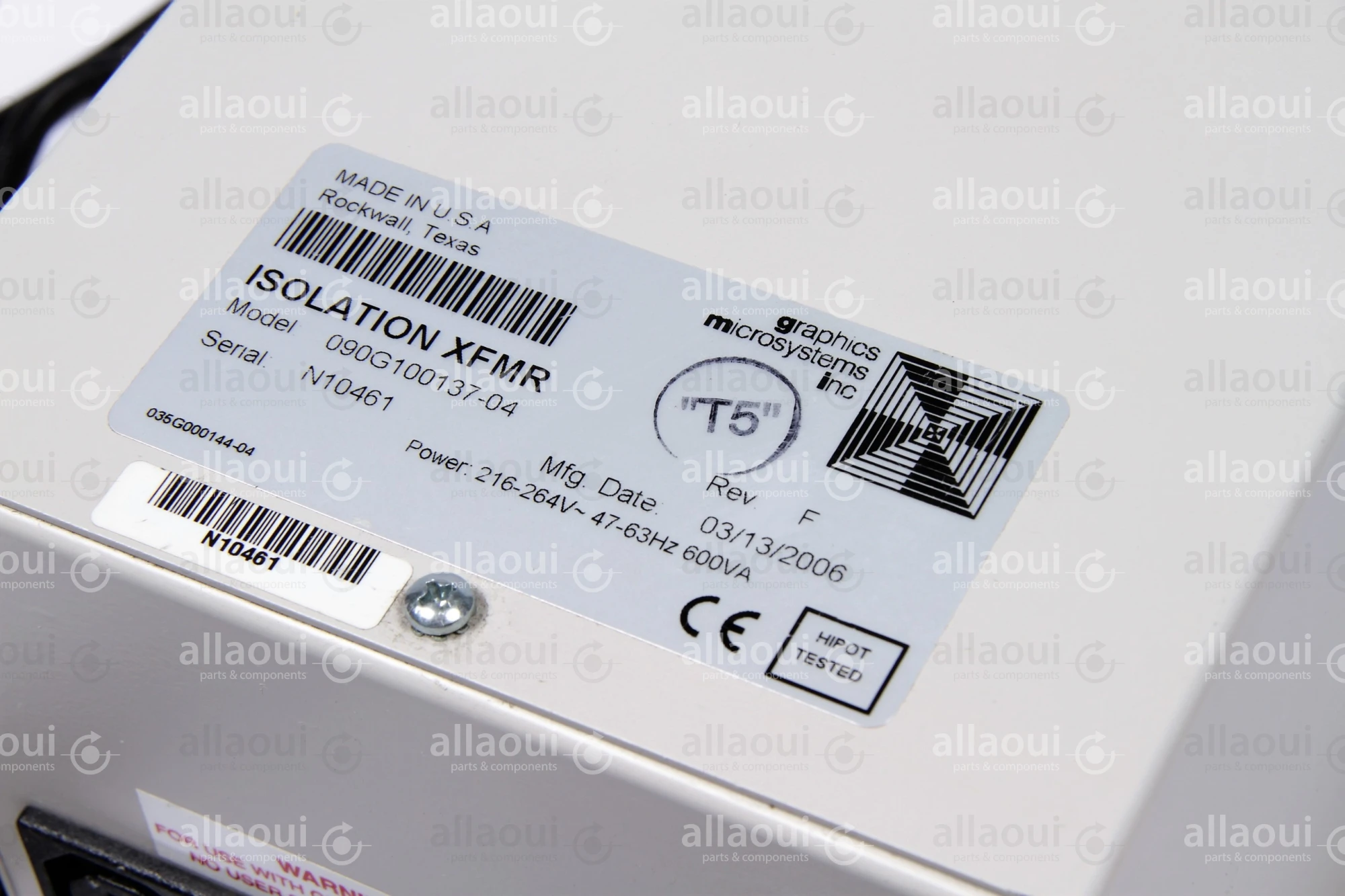 GMI Graphics Microsystems Transformer Isolation XFMR 090G100137-04 GMI Graphics Microsystems Transformer Isolation XFMR 090G100137-04