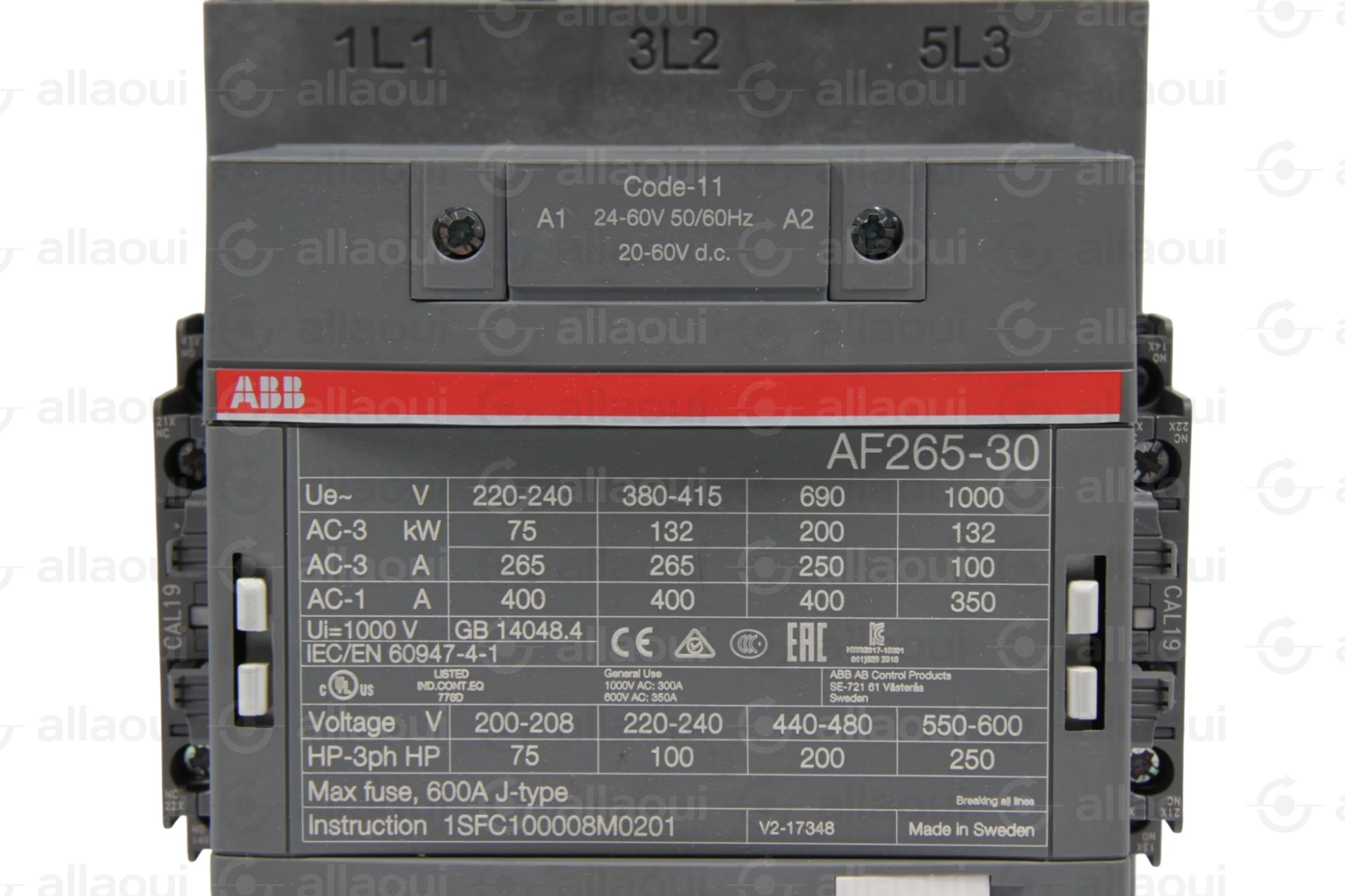 ABB Power Contactor AF265-30-22-11 ABB Power Contactor AF265-30-22-11