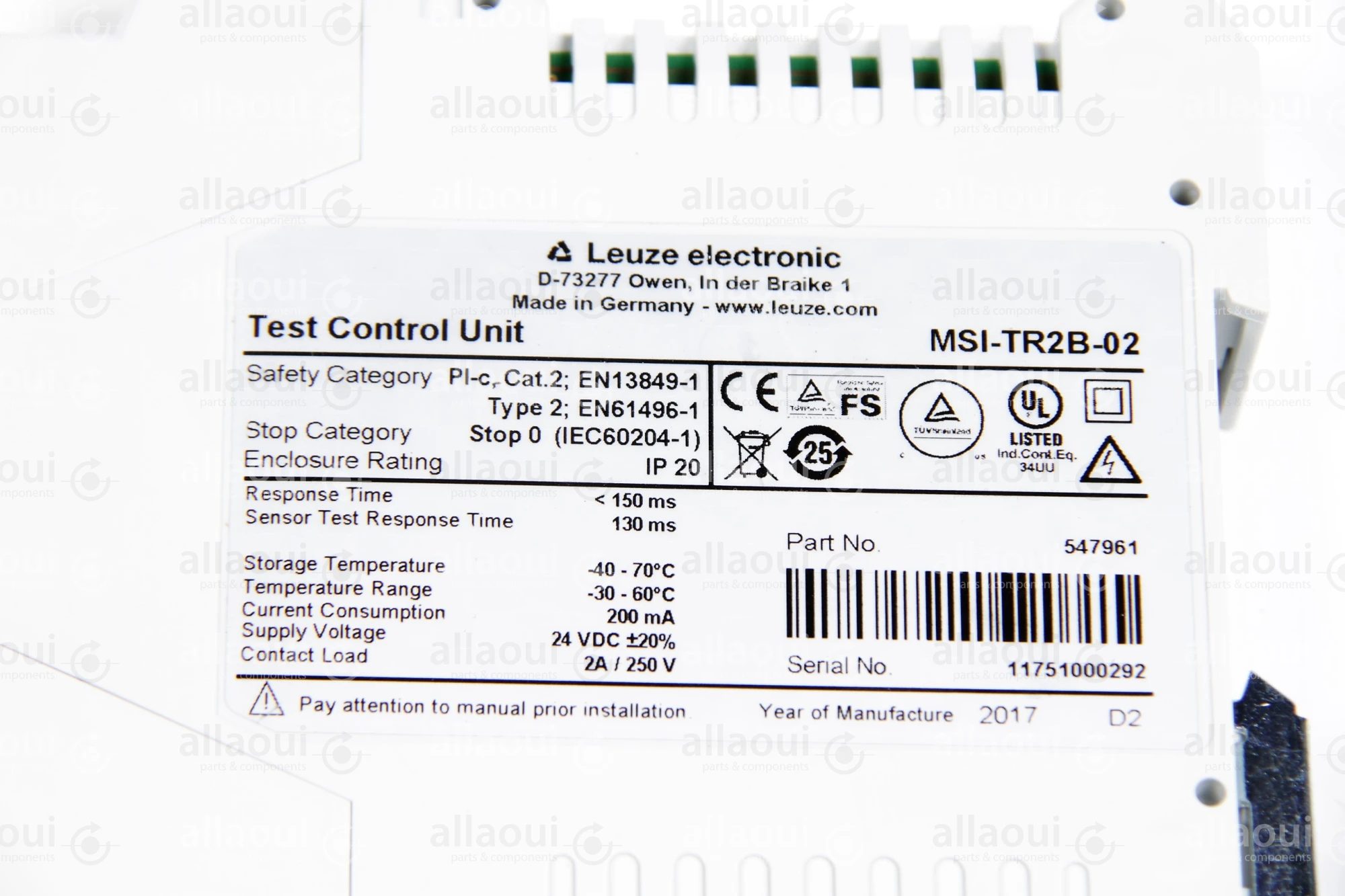 Leuze Electronic Relay MSI-TR2B Leuze Electronic Relay MSI-TR2B