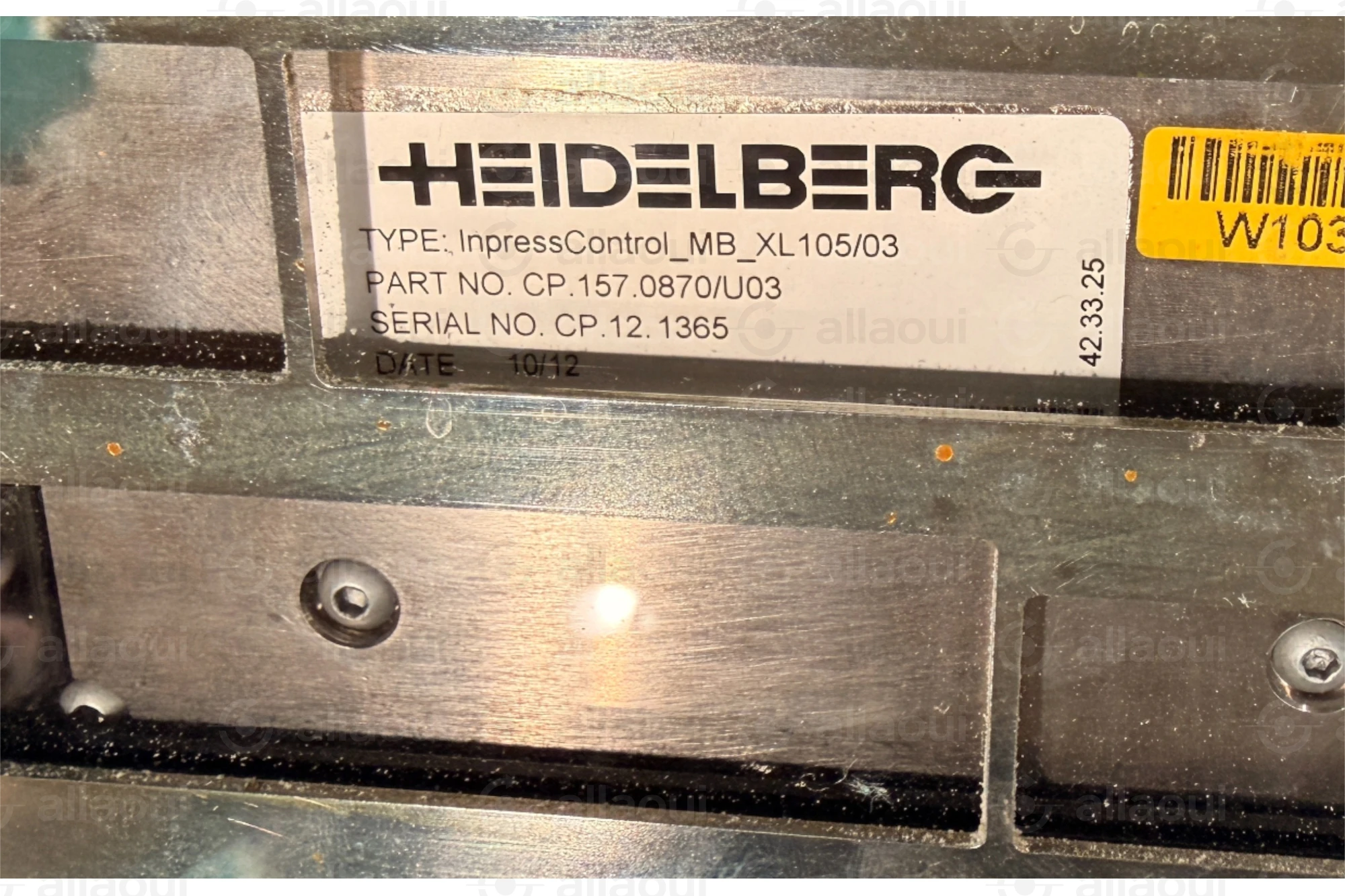 Heidelberg Inpress Control Bar CP.157.0870/U03