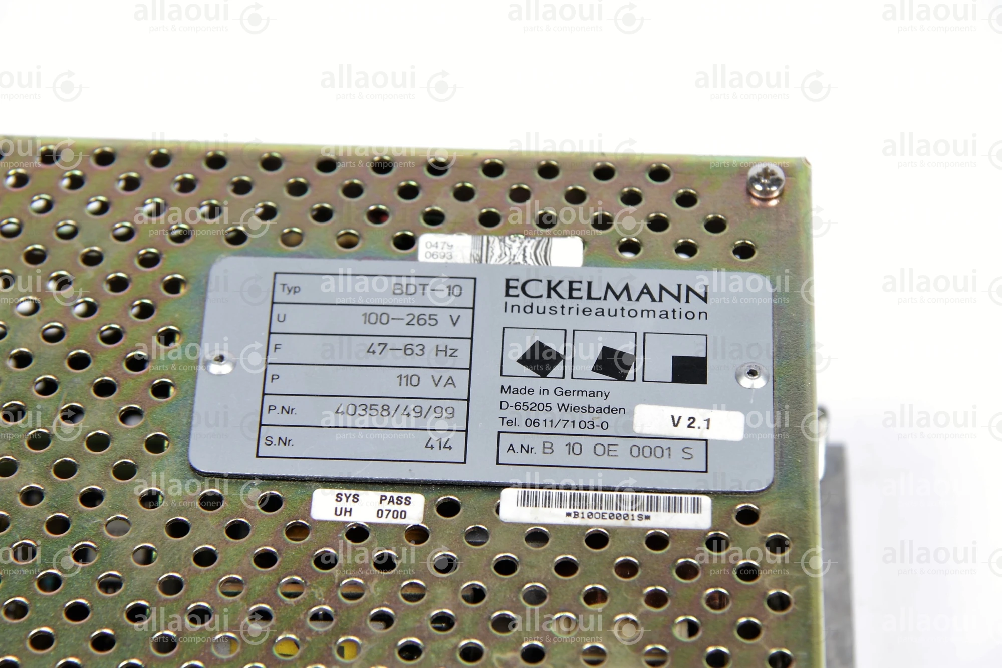 Eckelmann BDT-10 BDT-10 Eckelmann BDT-10 BDT-10