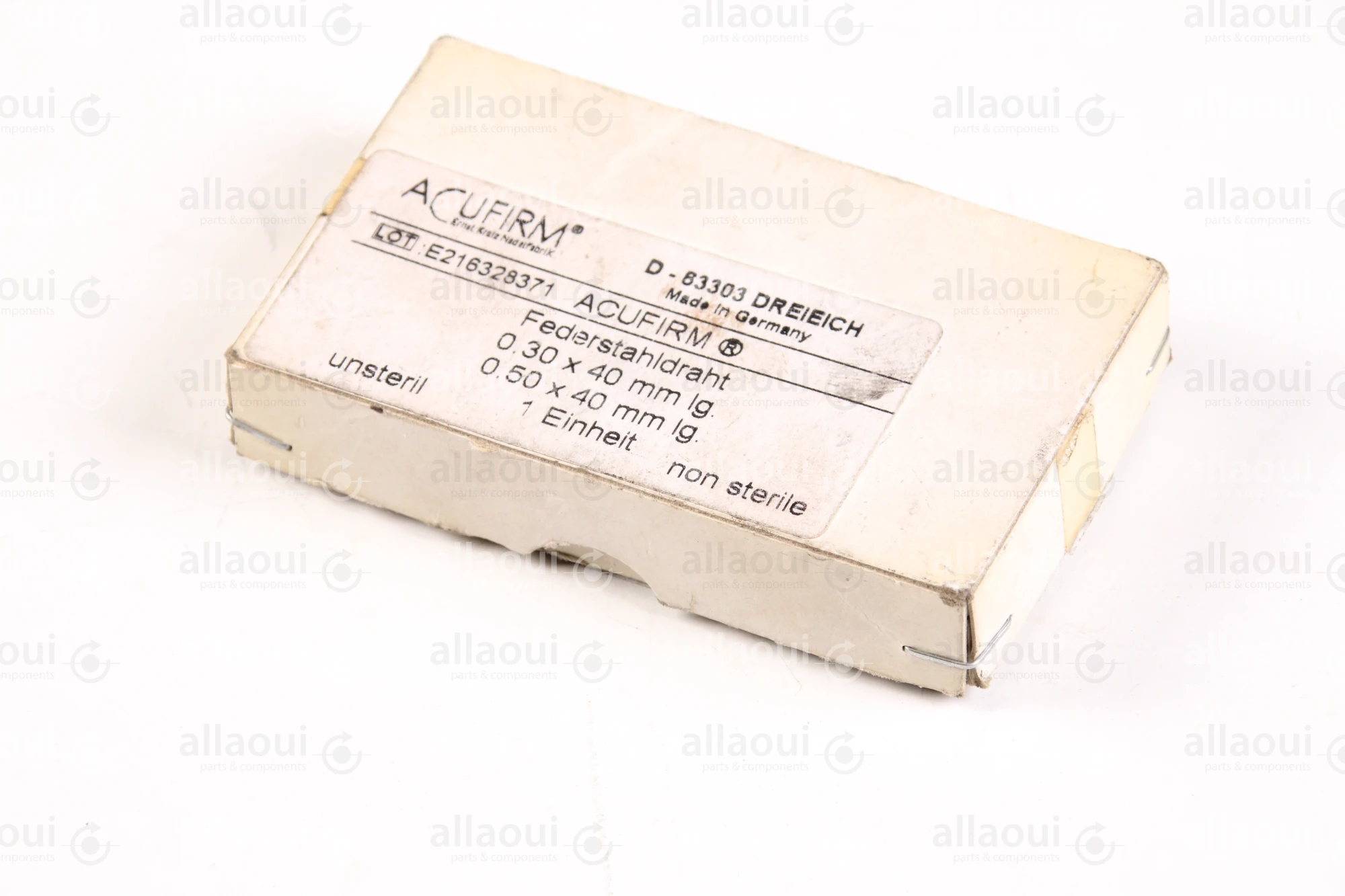 ACUFIRM Nadel- und Kanülentechnologie Set of spring steel wires 0.30 x 40 mm (20 Pieces) E216328371 ACUFIRM Nadel- und Kanülentechnologie Set of spring steel wires 0.30 x 40 mm (20 Pieces) E216328371