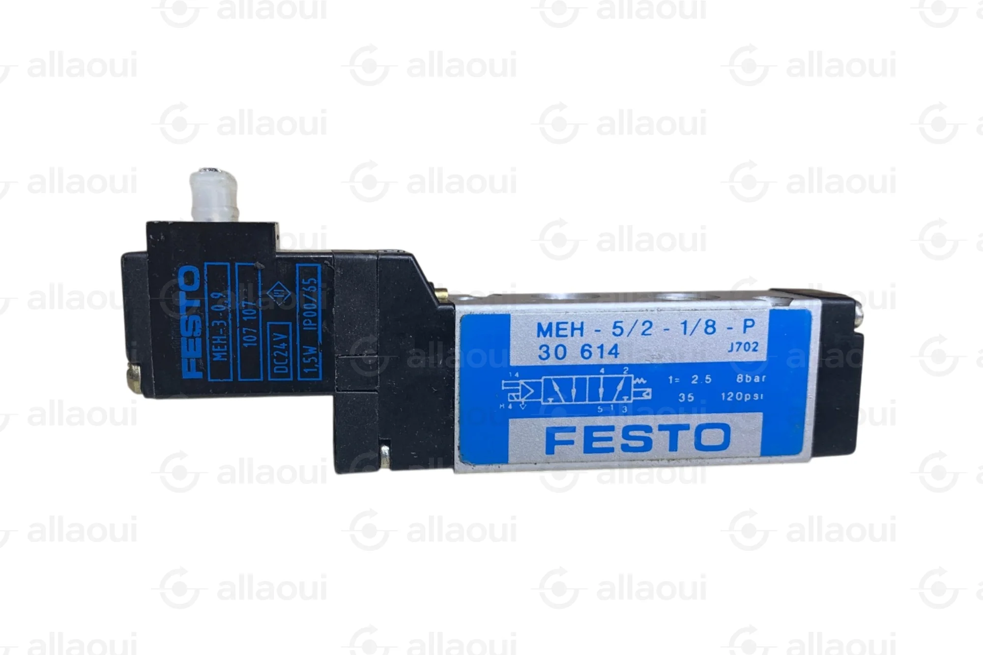 Festo Solenoid Valve 5/2 Monostable 600 l/min 2.5-8 bar MEH-5/2-1/8-P