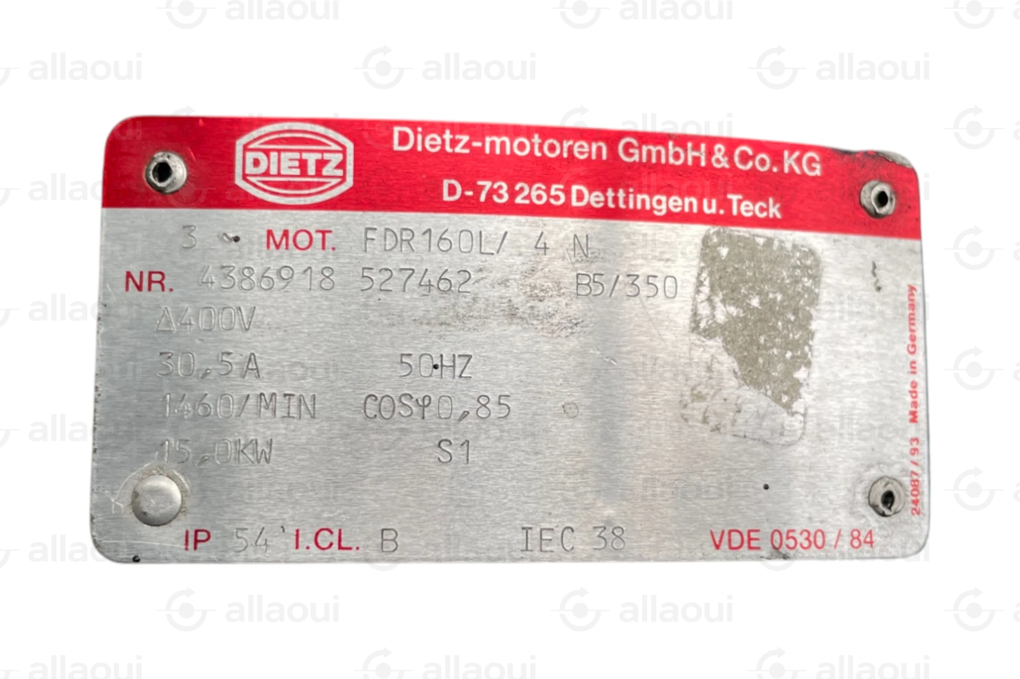 Dietz-motoren GmbH Motor FDR 160L/ 4 N Dietz-motoren GmbH Motor FDR 160L/ 4 N