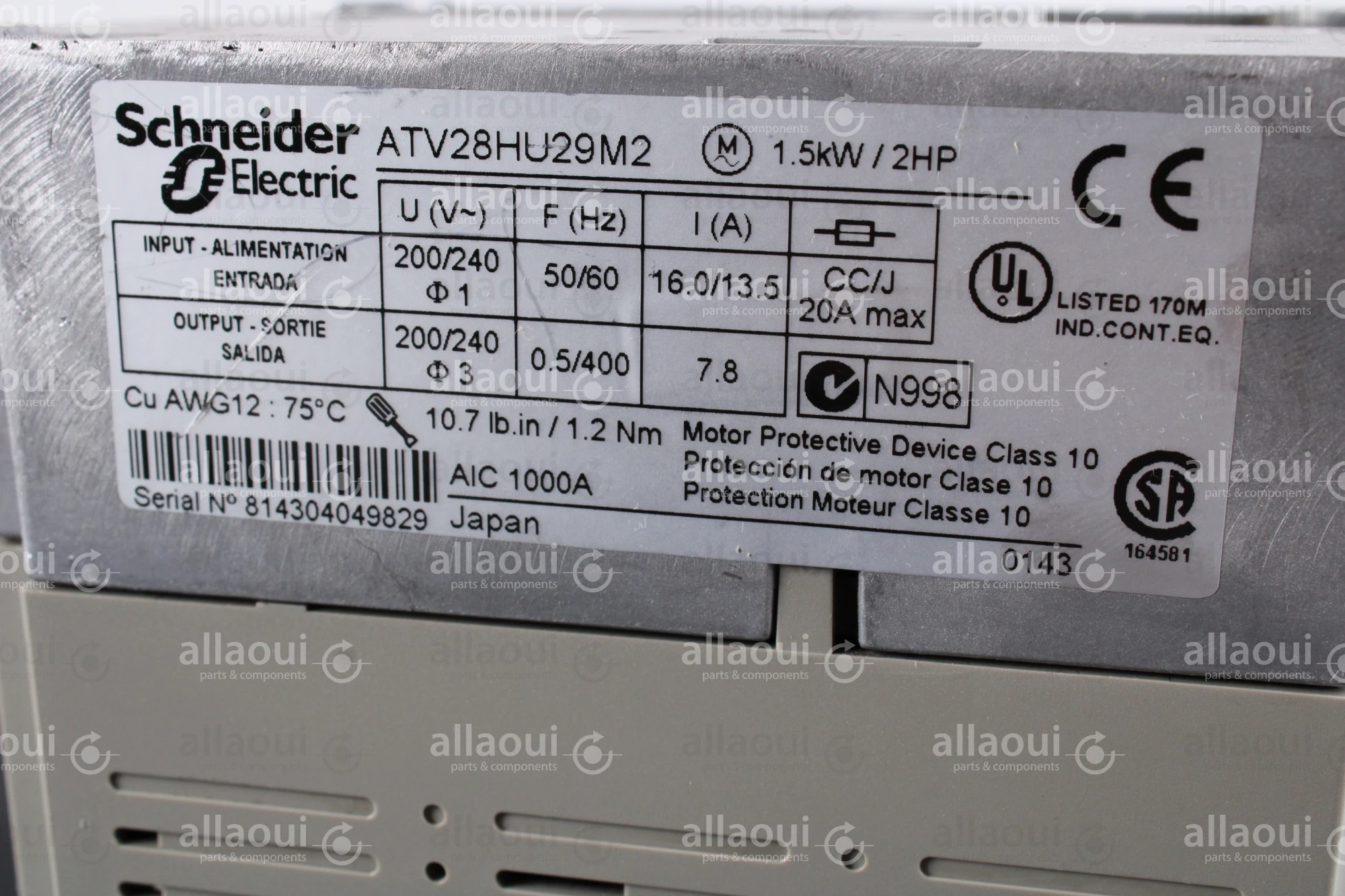 Schneider Electric Speed Drive ATV28HU29M2 Schneider Electric Speed Drive ATV28HU29M2