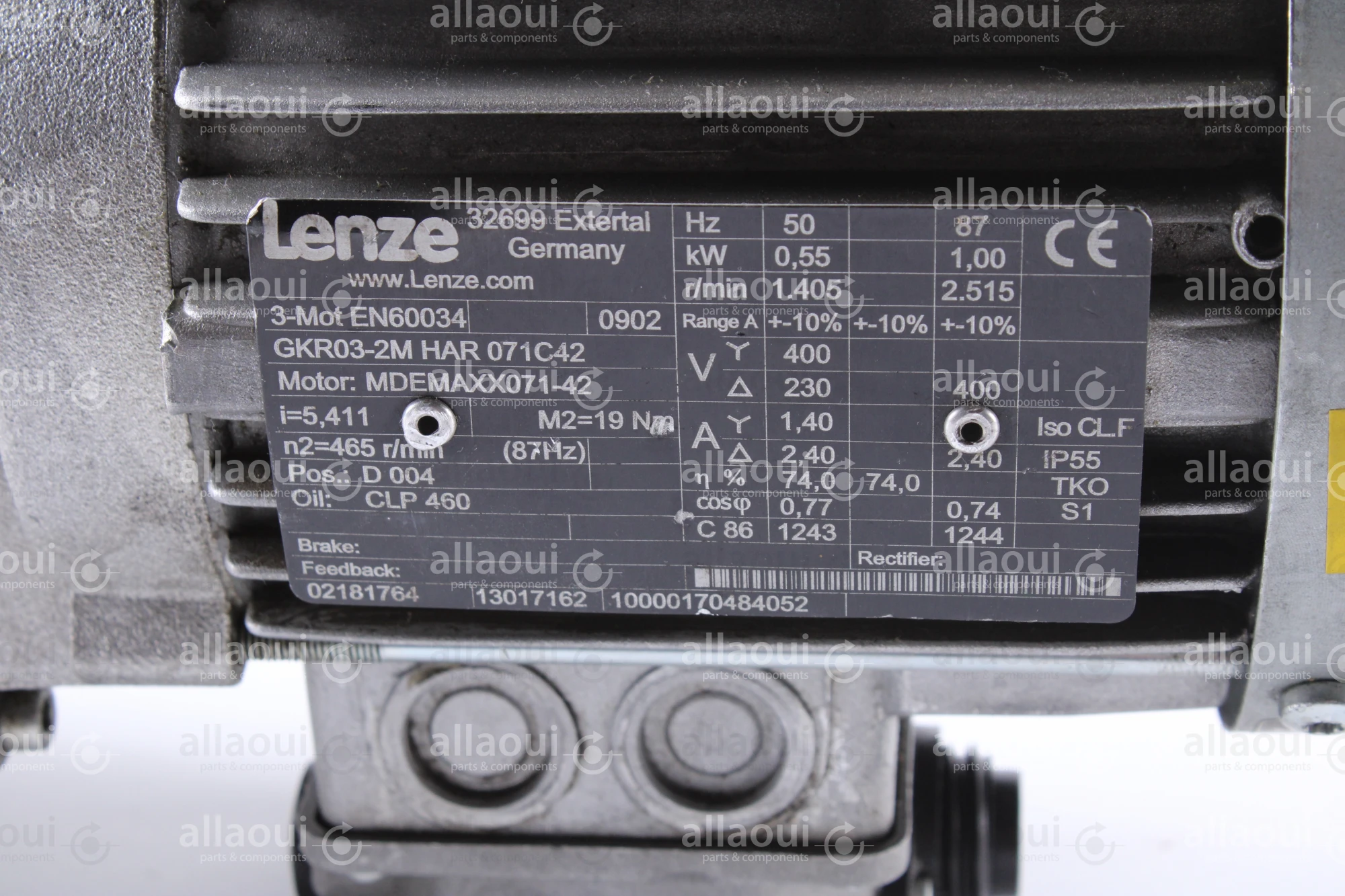 Lenze Gear motor GKR03-2M HAR 071C42 Lenze Gear motor GKR03-2M HAR 071C42