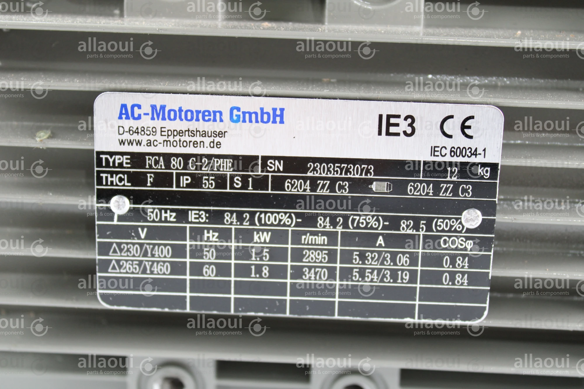 AC-Motoren GmbH Three-phase Asynchronous Motor FCA-80-C-2/PHE AC-Motoren GmbH Three-phase Asynchronous Motor FCA-80-C-2/PHE