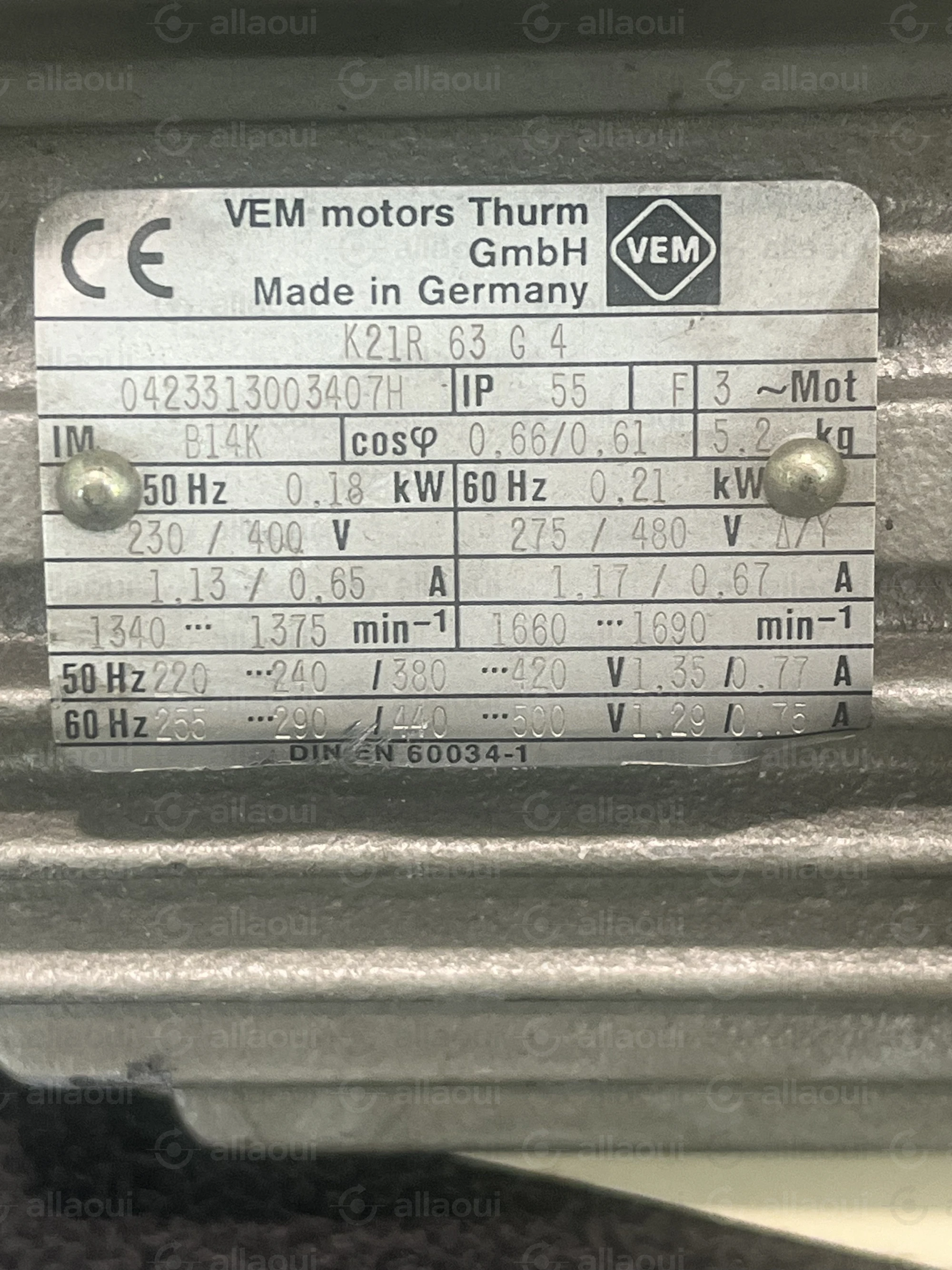 VEM Motor K21R 63 G 4 VEM Motor K21R 63 G 4