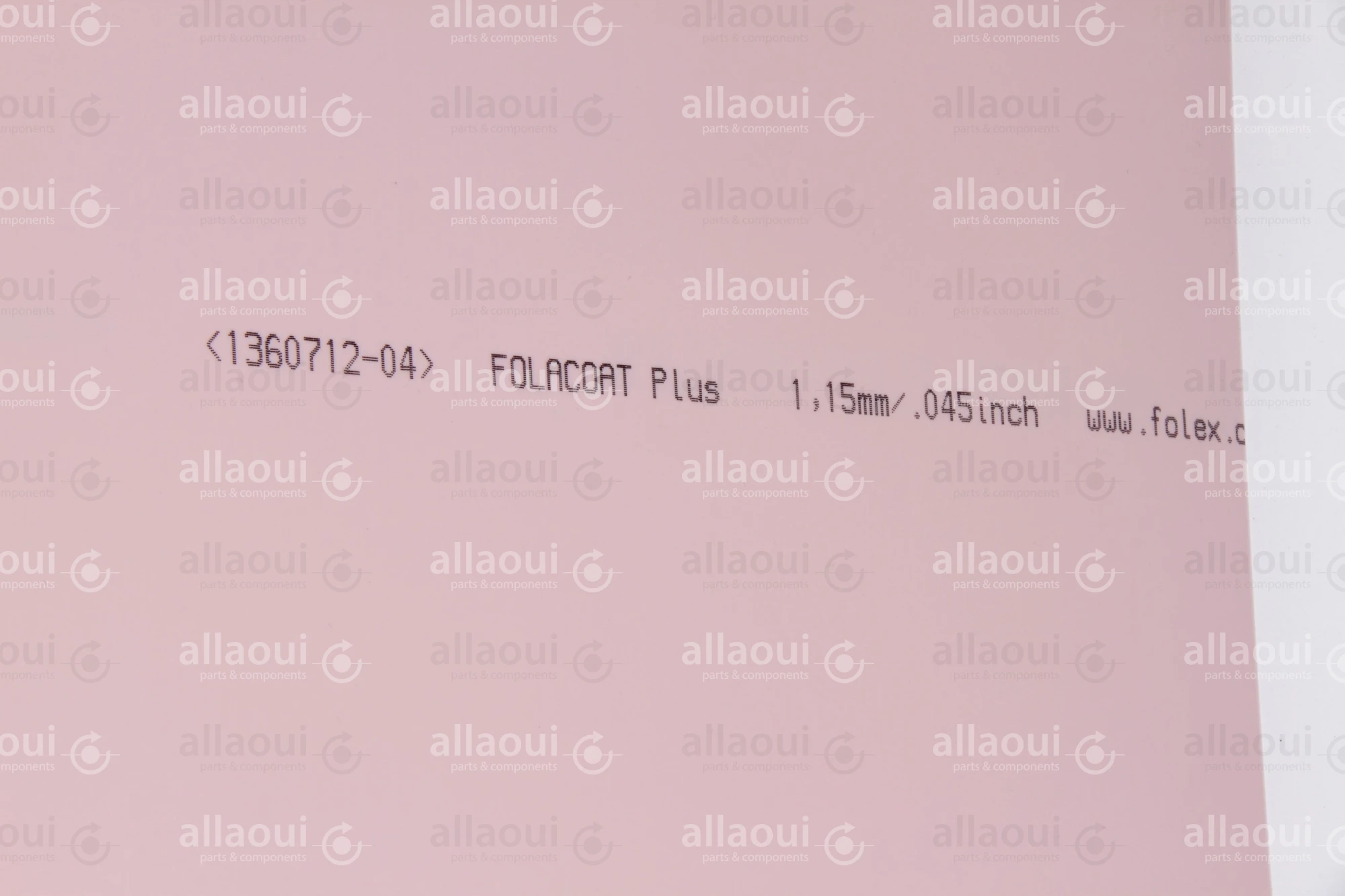 Folex Coating Polyester Plate 1360712-04 Folex Coating Polyester Plate 1360712-04